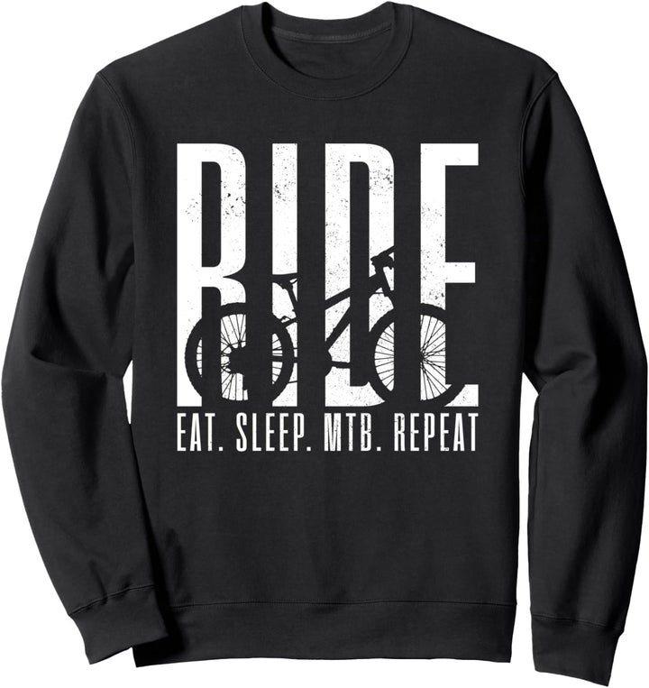 Mountainbike Eat Sleep MTB Repeat Downhill Biker Geschenk Sweatshirt
