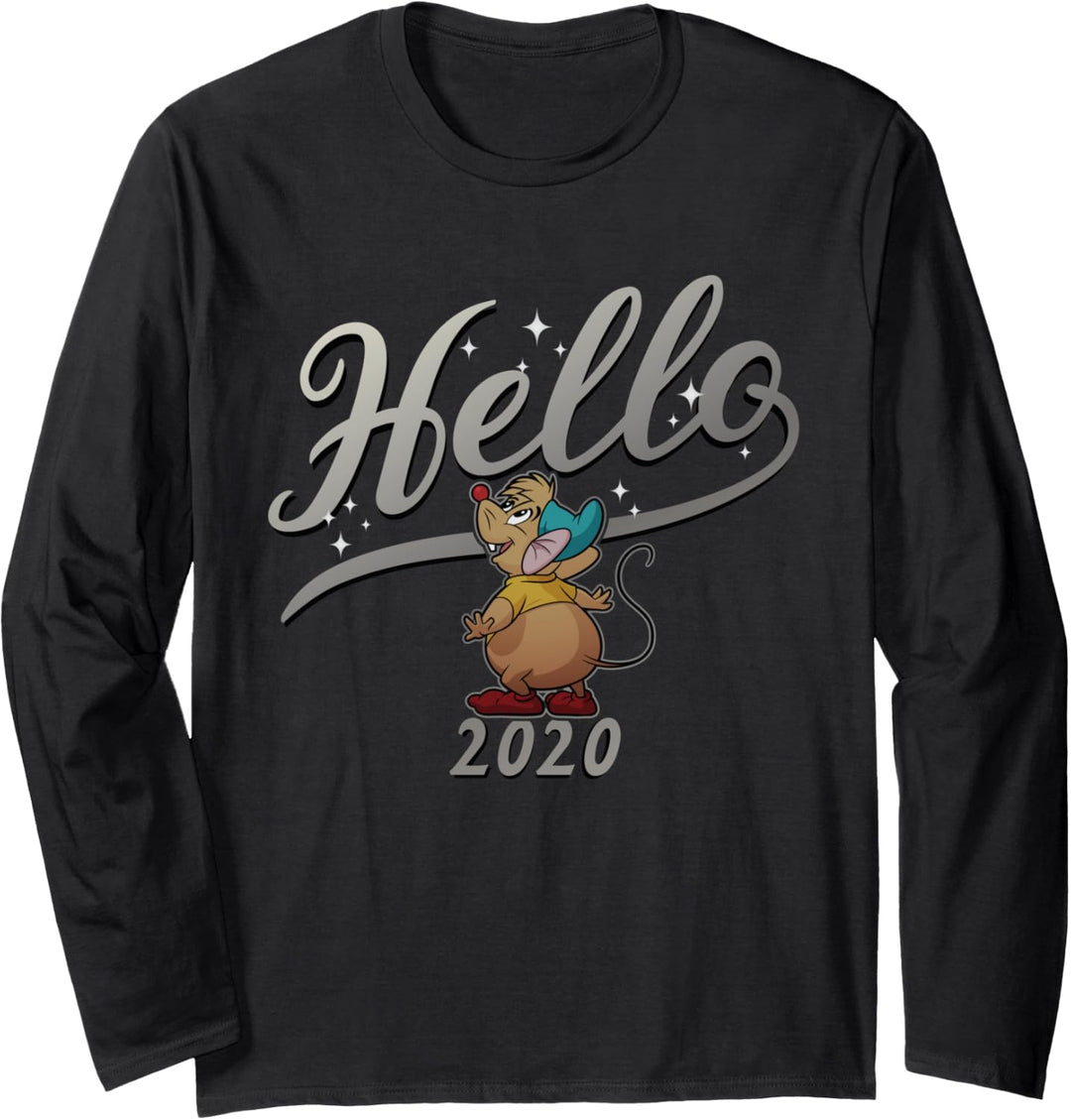 Disney Cinderella Gus Hello 2020 Silver New Year's Eve Langarmshirt