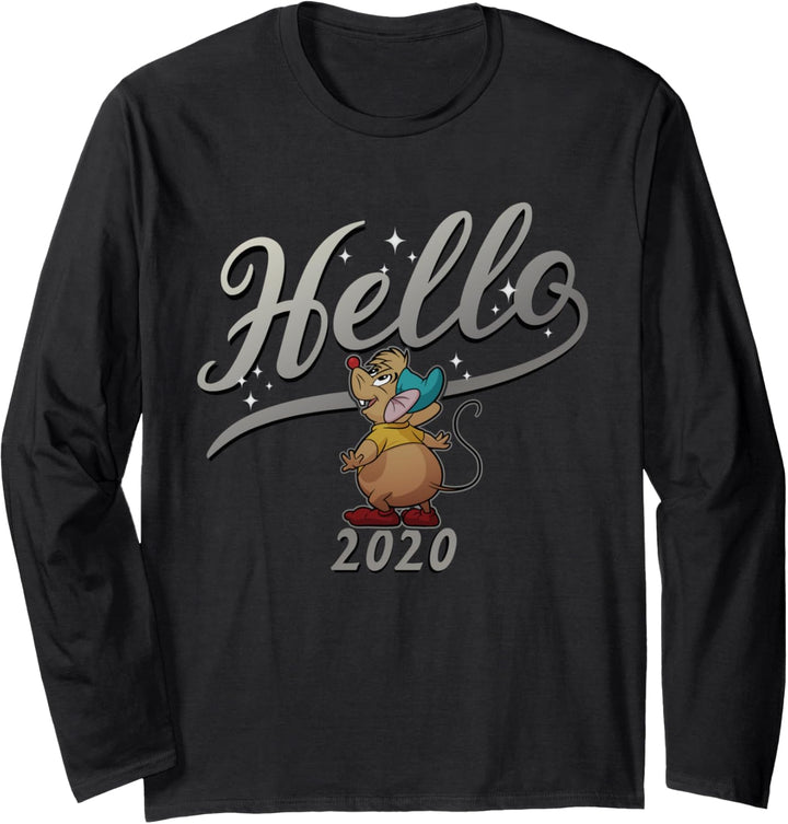 Disney Cinderella Gus Hello 2020 Silver New Year's Eve Langarmshirt