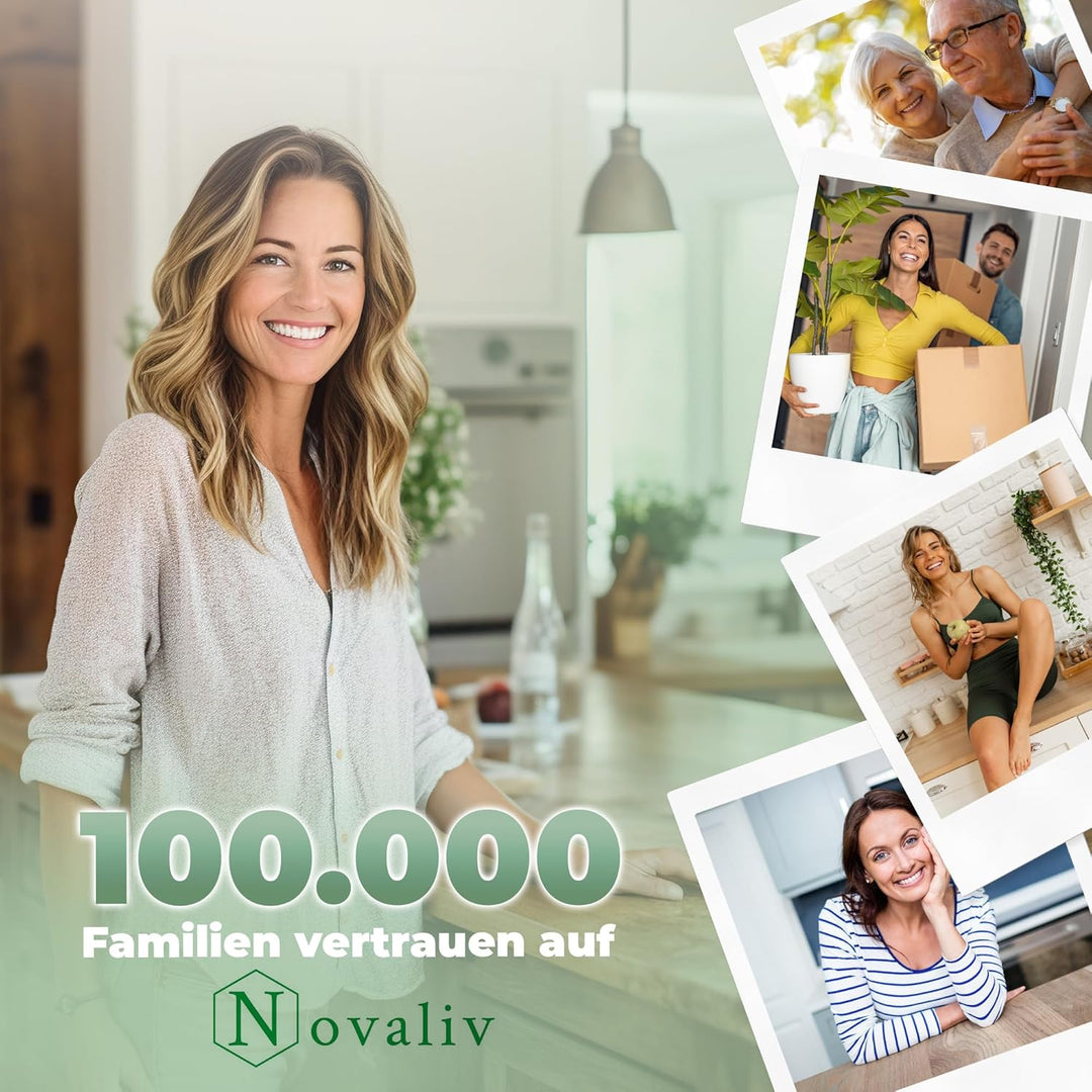 Novaliv Mülltrennsystem Set - 3x 25L Mülleimer Trennsystem - Mülleimer 4 Fächer - Mülltrennsysteme s