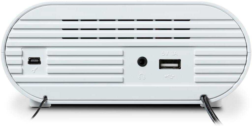 Roberts Ortus Charge Radiowecker Dab+/FM/Bluetooth mit Qi-Ladegerät, Weiss