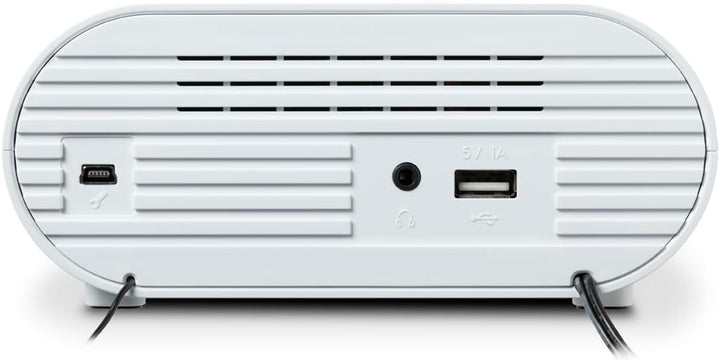 Roberts Ortus Charge Radiowecker Dab+/FM/Bluetooth mit Qi-Ladegerät, Weiss