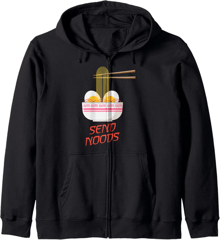 Dirty Mind - Send Noods - Funny Ramen Or Wiener Kapuzenjacke