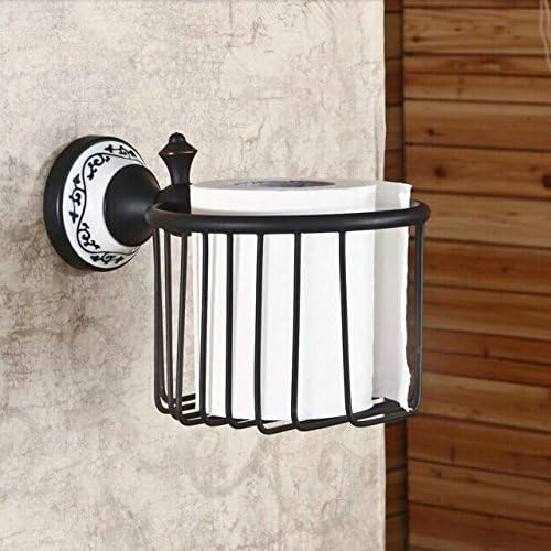 Hiendure® Wandmontage Antik Messing Papierhalter Korb Toilettenpapierhalter WC-Papierrollenhalter