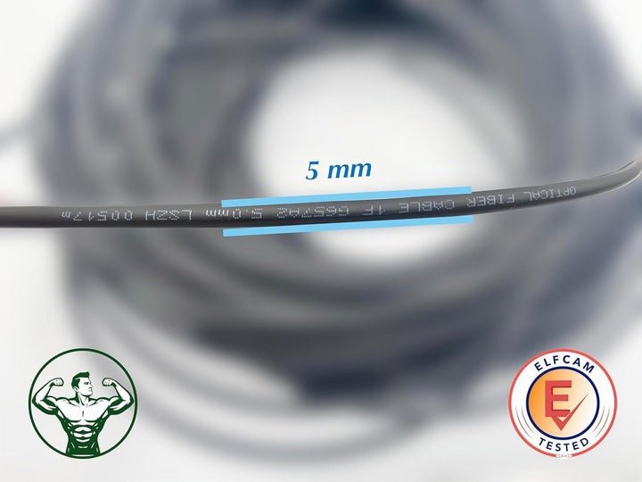 Elfcam - 35m Glasfaserkabel LC/APC auf LC/APC OS2 Simplex 9/125μm, FTTH LWL Kabel für Innen- und Aus