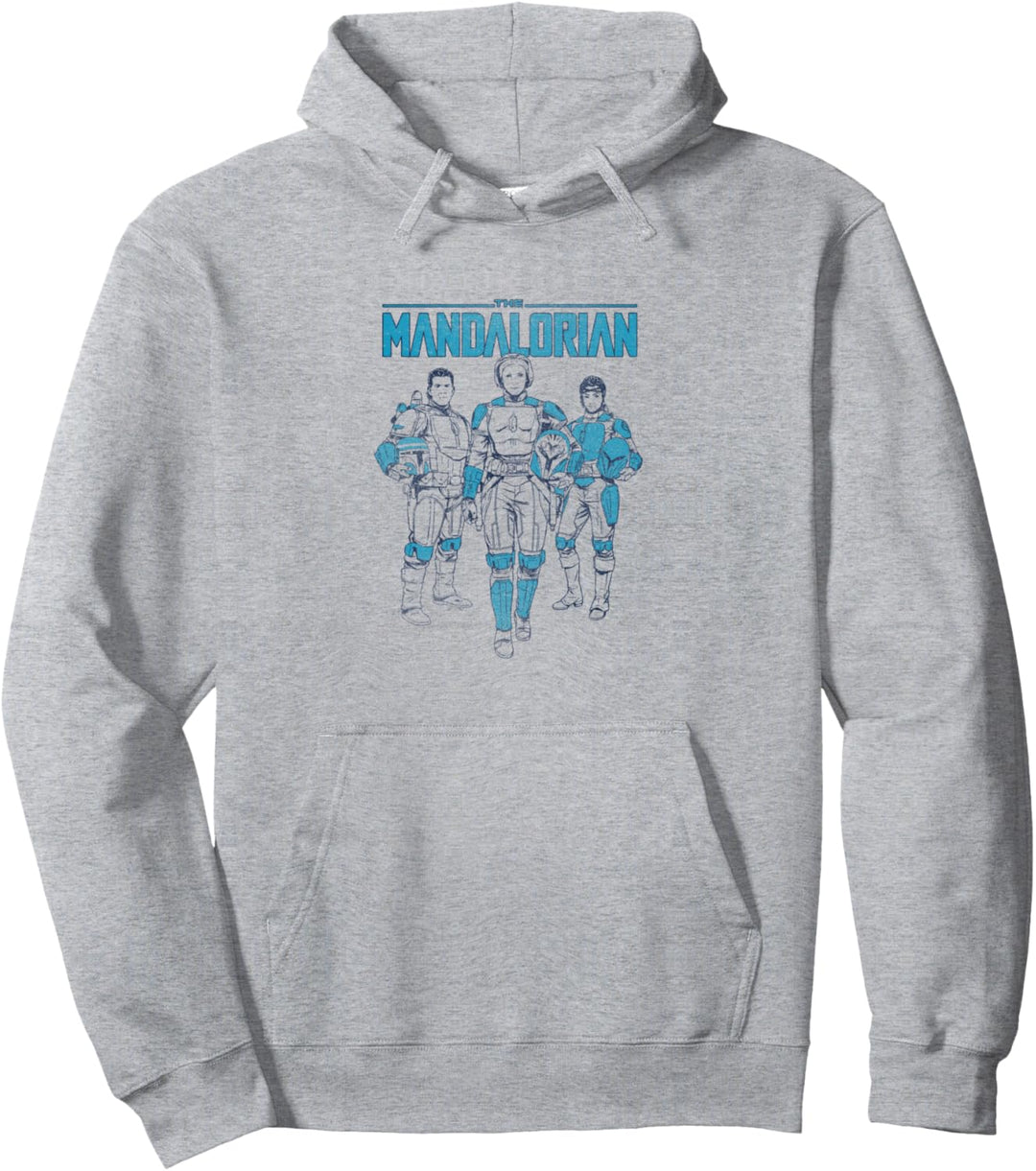 Star Wars: The Mandalorian Retro Bounty Hunters Pullover Hoodie