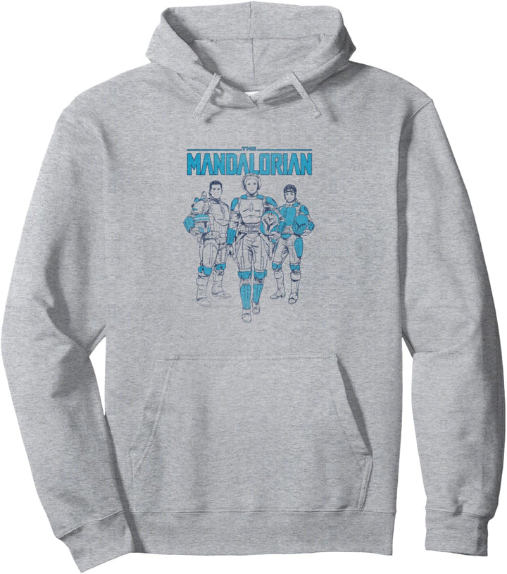 Star Wars: The Mandalorian Retro Bounty Hunters Pullover Hoodie