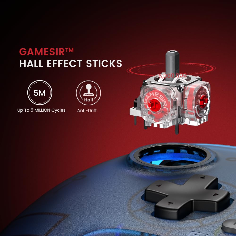 GameSir T7 Wired Xbox Controller with Hall Effect Joysticks and Triggers, Plug & Play Gamepad for Xb