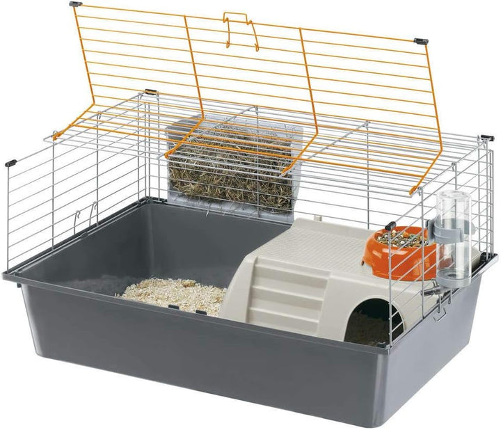 Ferplast Meerschweinchenkäfig, Kleintierkäfig, CAVIE 15 Kleintierzubehör inklusive, 70 x 47 x h 38 c