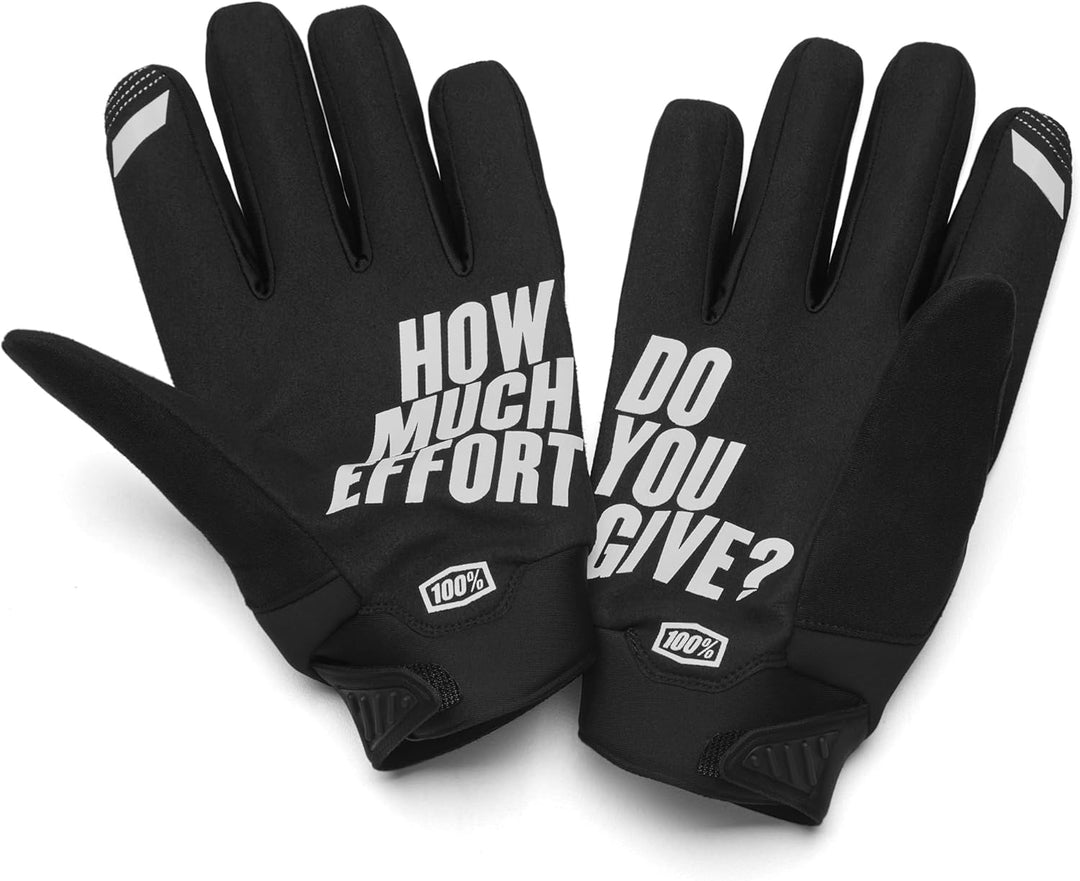 100% GUANTES Unisex Brisker Gloves M Handschuhe, schwarz (schwarz), M