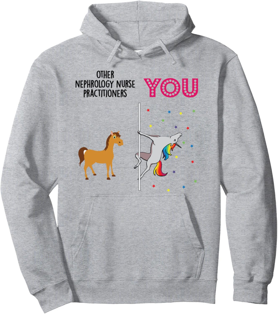 Nephrology Nurse Practitioner Funny Unicorn Pullover Hoodie