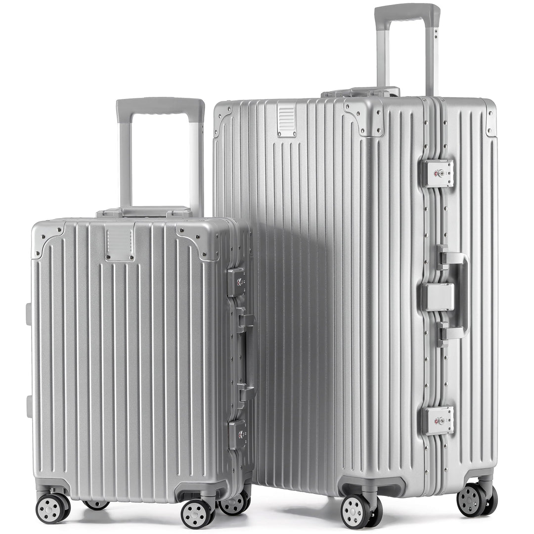 KOFA Zurich Kofferset 2 Teilig, M-55cm &amp; XL-75cm Alu-Rahmen &amp; Polycarbonat-Hartschale, Carry-on + Ch