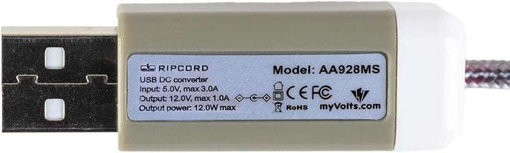 myVolts Ripcord-USB-Ladekabel mit 12V DC Ausgangsstecker kompatibel mit TC-Helicon Play Acoustic Eff