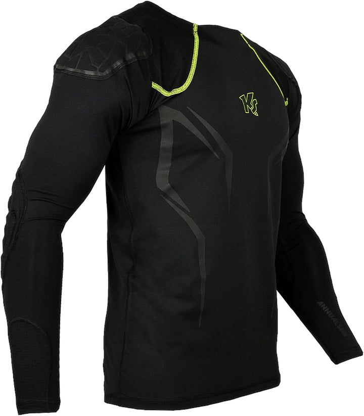 KEEPERsport PowerPadded Longsleeve Underwear Shirt Herren 140 Schwarz/Gelb, 140 Schwarz/Gelb