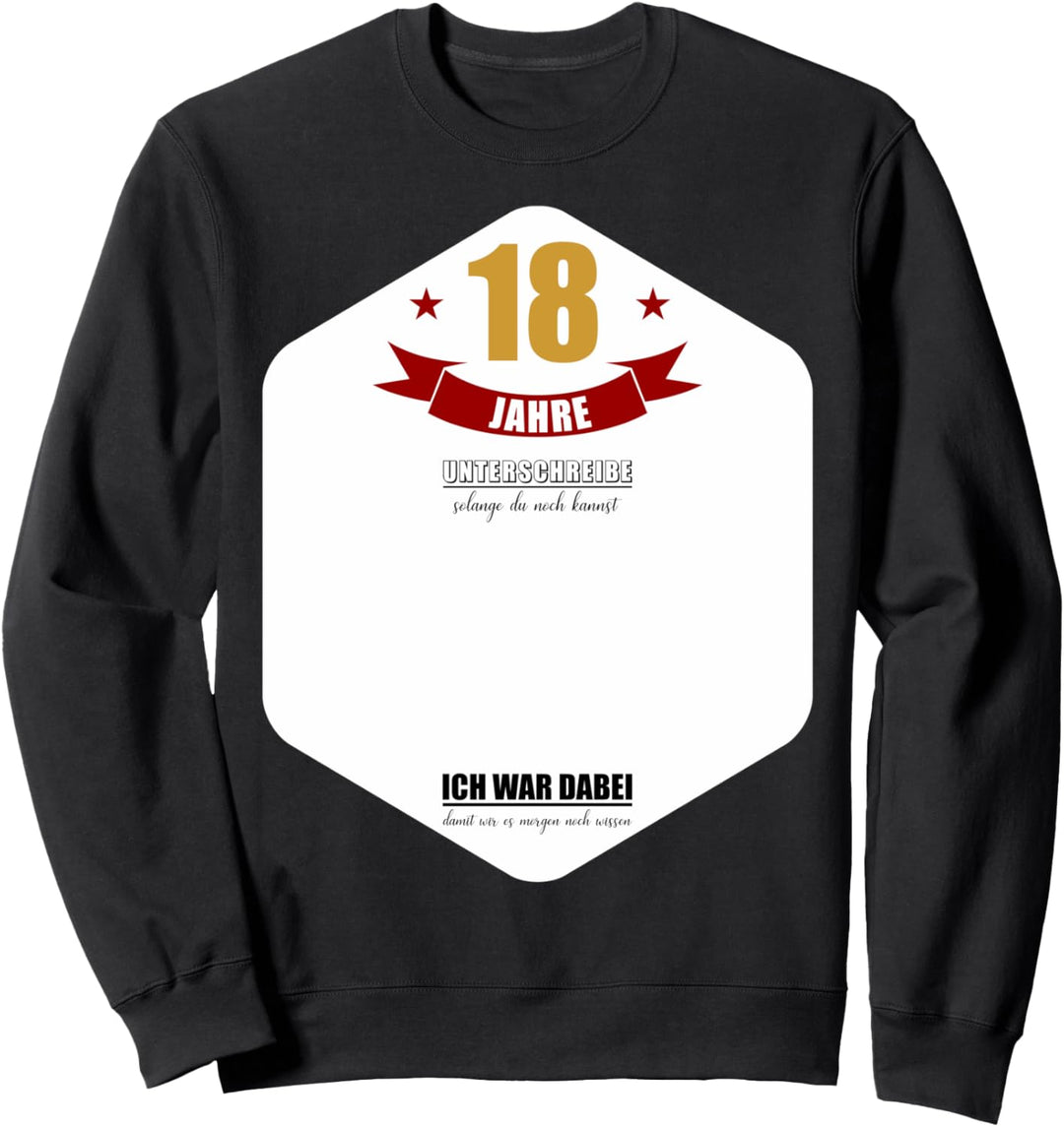 18 Jahre Geburtstagsfeier Lustiges 18 Geburtstag Gästebuch Sweatshirt