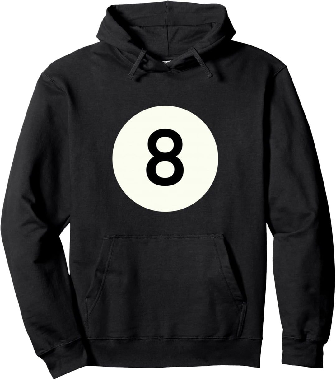 Billardkugel Nummer 8 schwarz Billard Spiel Sport Pullover Hoodie