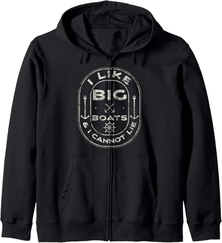 I Like Big Boats & I Cannot Lie Cruise Ship Nautical Gift Kapuzenjacke