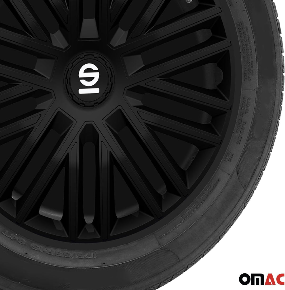Sparco Radzierblenden Bergamo - 14-Zoll - Schwarz - Satz mit 4 Stück