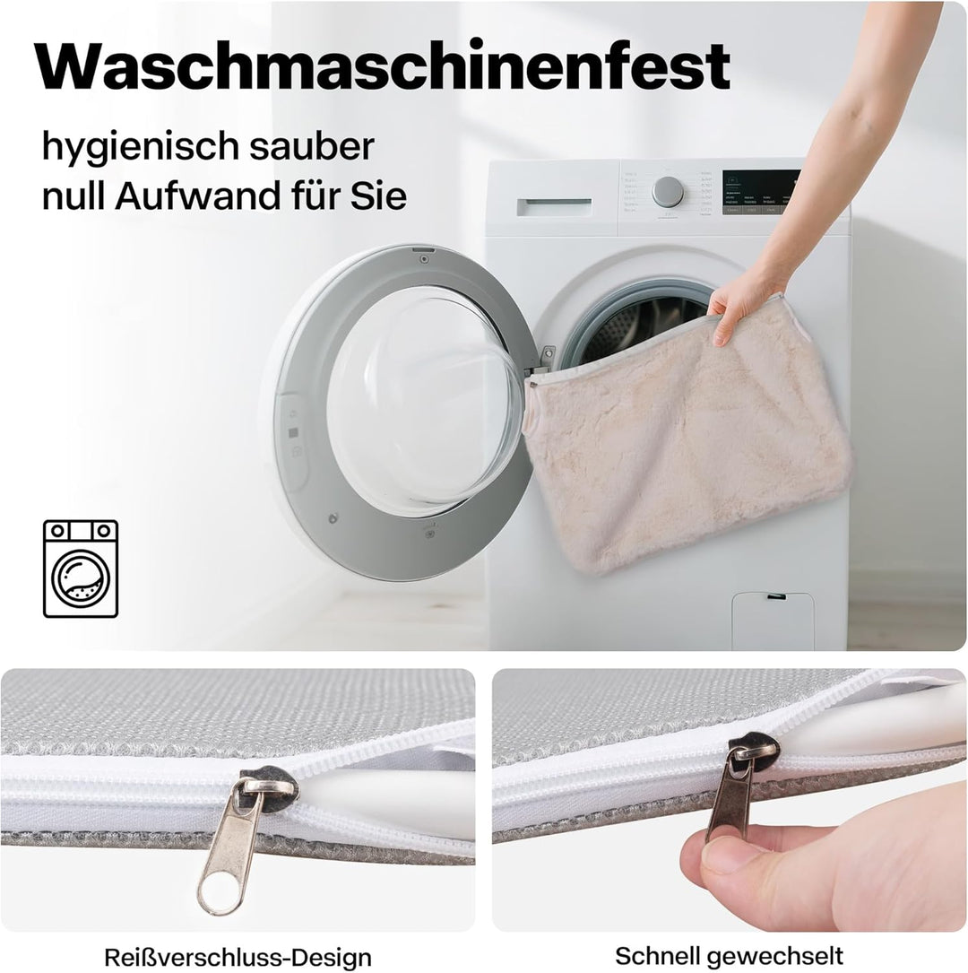 Pet Prime Katzen Fensterliege – 85mm Saugnäpfe &amp; 20kg Tragkraft, Edelstahl-Gestell, 2 Abnehmbare Bez