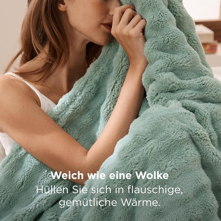 BEDSURE Kuscheldecke Flauschig Bubble Decke - Geschenke für Frauen Sofadecke, Wolldecke & Fleecedeck