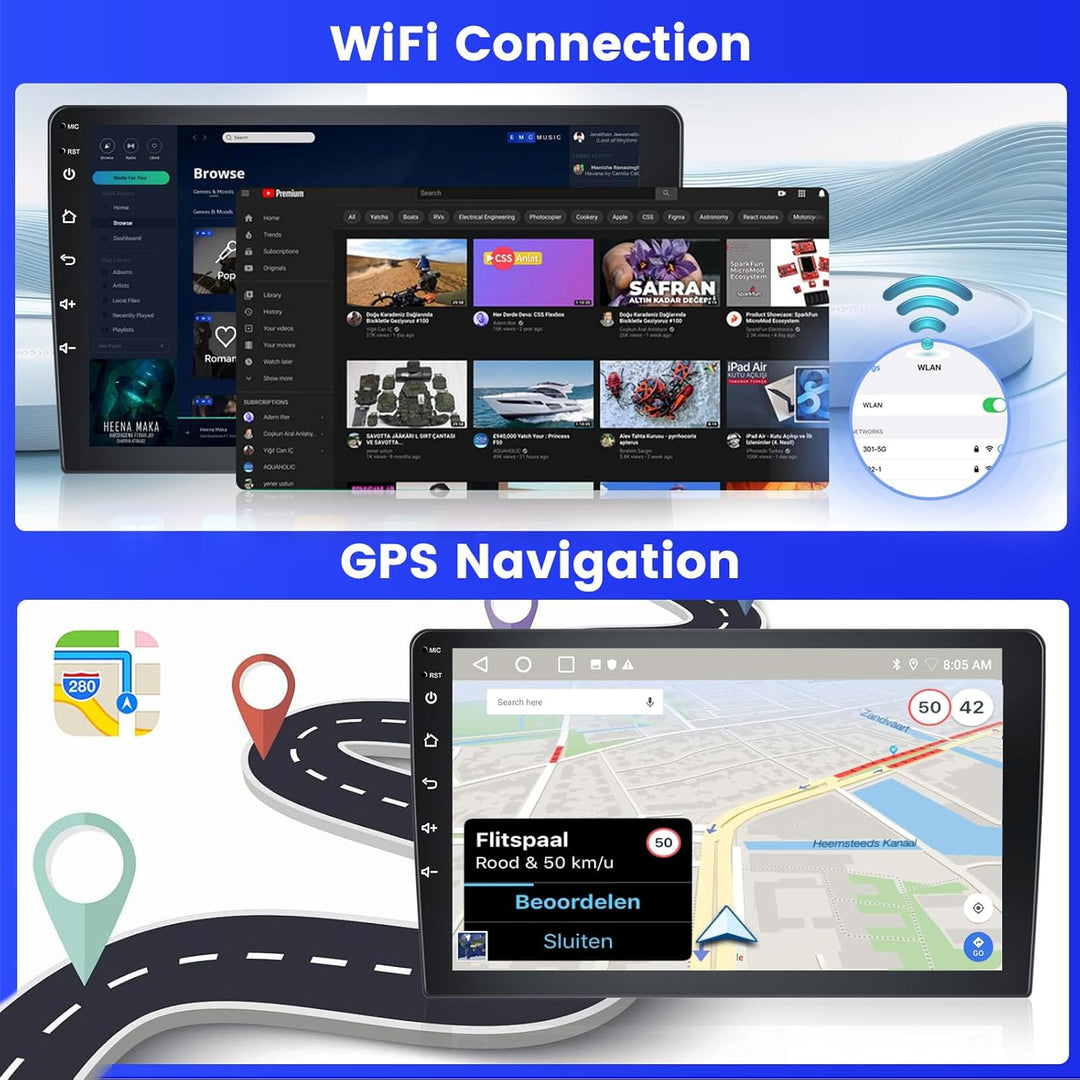 Radio für Opel Zafira/Antara/Astra 2006-2010 Android 15 2+64G mit Wireless CarPlay Android Auto, 9 Z