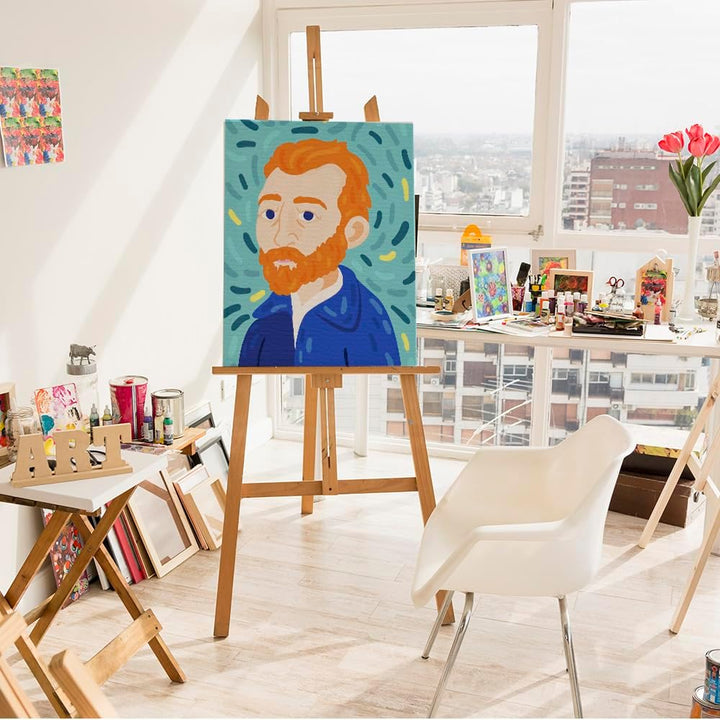 Artnapi Malen nach Zahlen Erwachsene mit Rahmen | DIY Handgemalt | Abstraktes von Vincent Van Gogh|