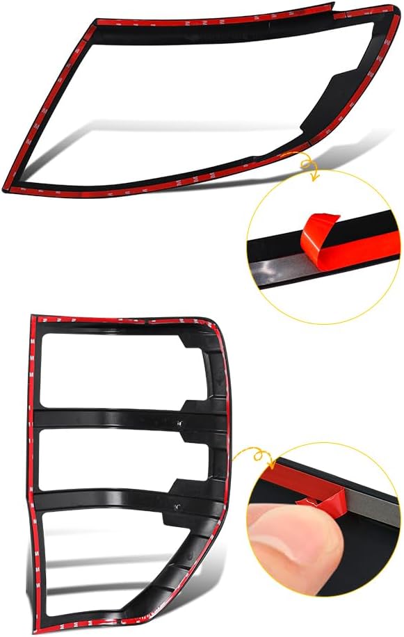 JHCHAN Scheinwerfer Rücklichtabdeckung für Ford Ranger T6 2012-2014 Raptor Limited Tremor XL XLT XLS