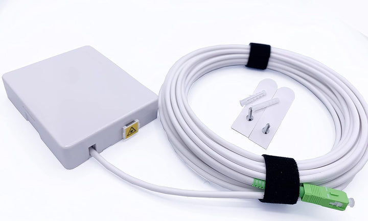 Elfcam® - 40m Glasfaserkabel, SC/APC auf SC/APC, Simplex-Monomode (Durchmesser: 4,0 mm), ausgestatte