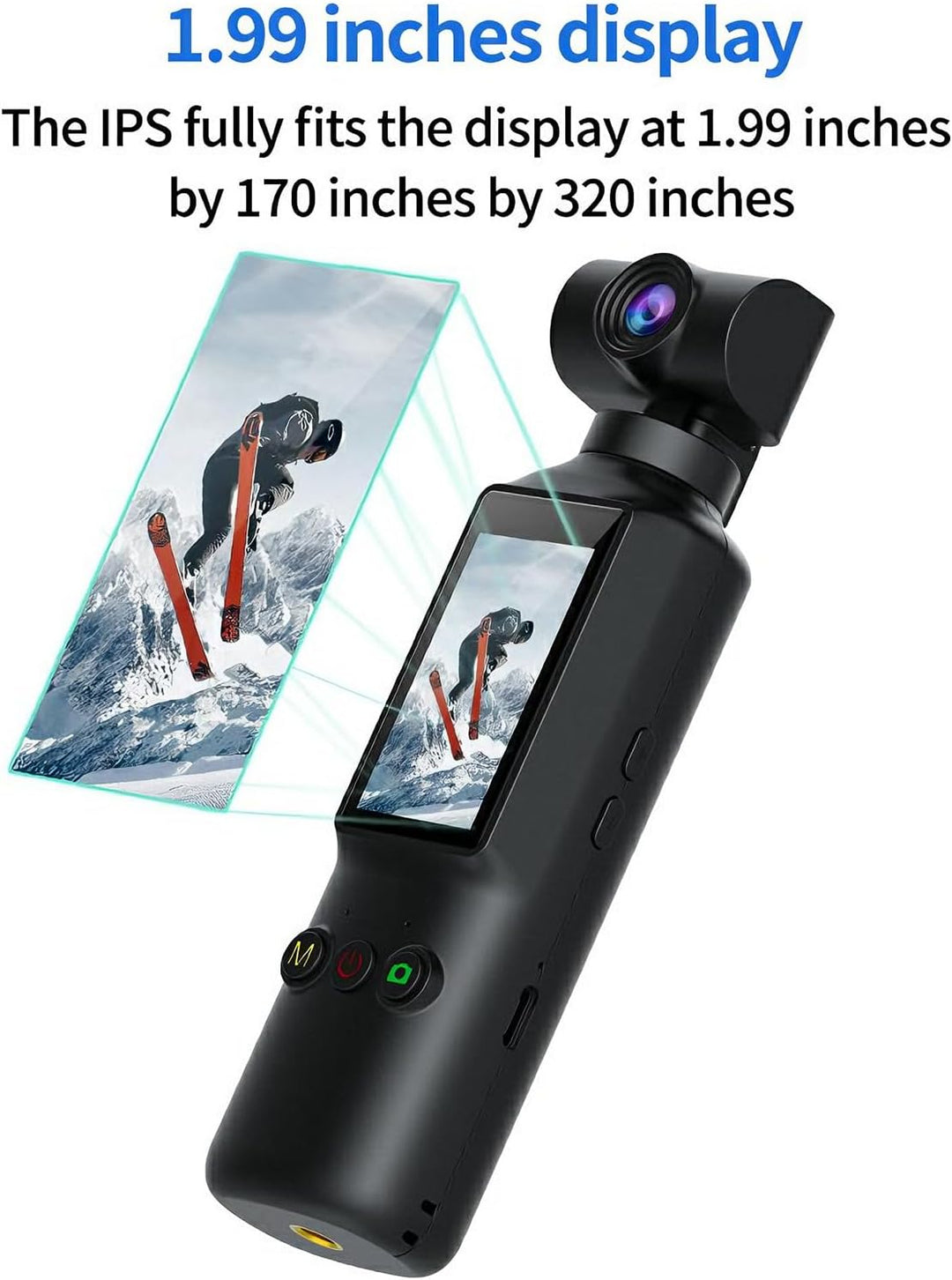 OBEST Action Cam 4K mit 64GB Mini Action Kamera Handheld WiFi Bodycam Körperkamera mit 270° Gedrehte