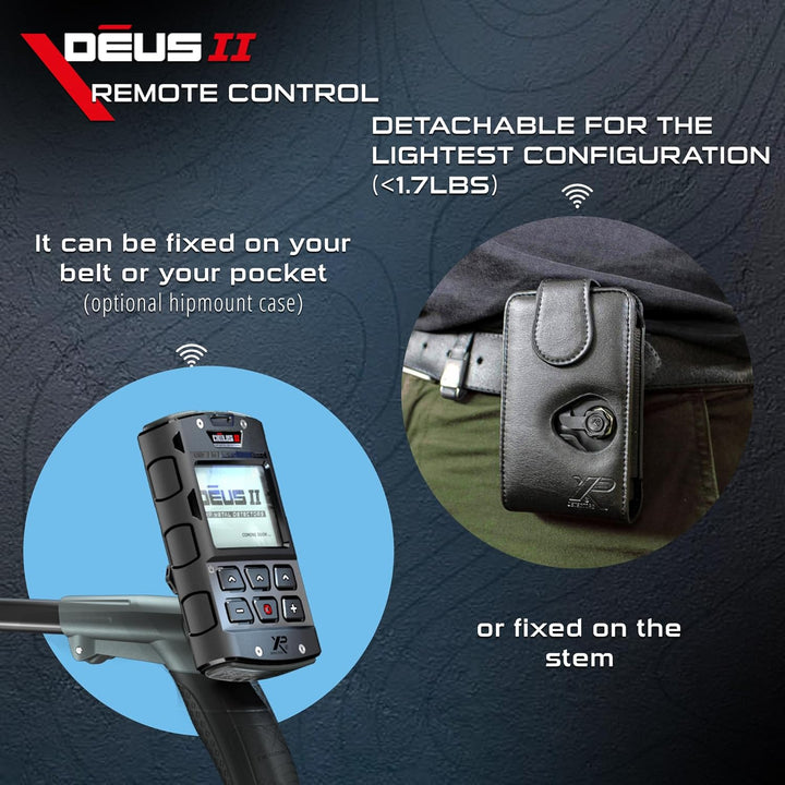 XP Metal Detectors Deus II Kabellose Fernbedienung, stossfest und 20 Meter IP68 wasserdicht - für in