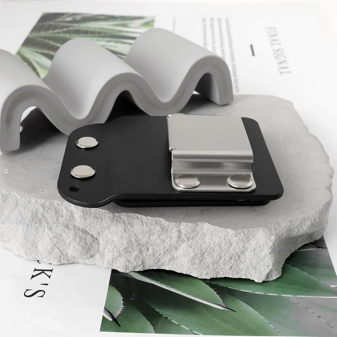 Briny River 1 x Bohrer-Holster, Bandmasshalter, Bohrer-Gürtelhalter, Edelstahl-Bandmass-Clip für Akk