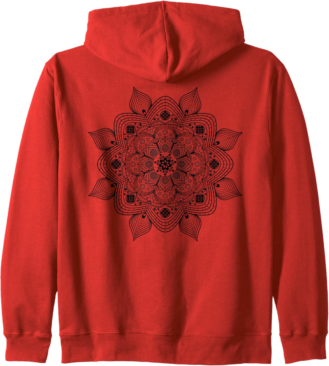 Mandala-Blume im Boho-Stil, Schwarz Kapuzenjacke
