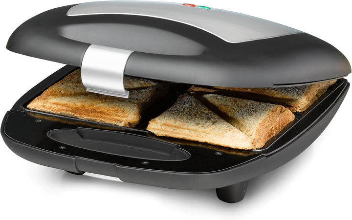 ROMMELSBACHER Sandwich Maker ST 1410 & Arendo - Edelstahl Toaster Langschlitz 4 Scheiben, Defrost 4