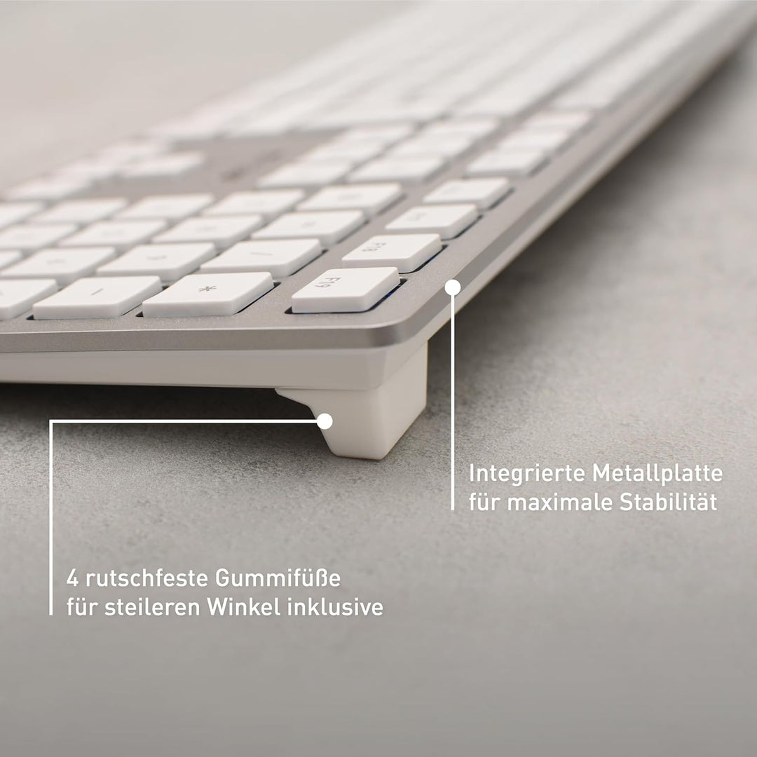 CHERRY KC6000 Slim for MAC - Corded Keyboard - USB - Silver (US-International), KC 6000 SLIM weiss-s