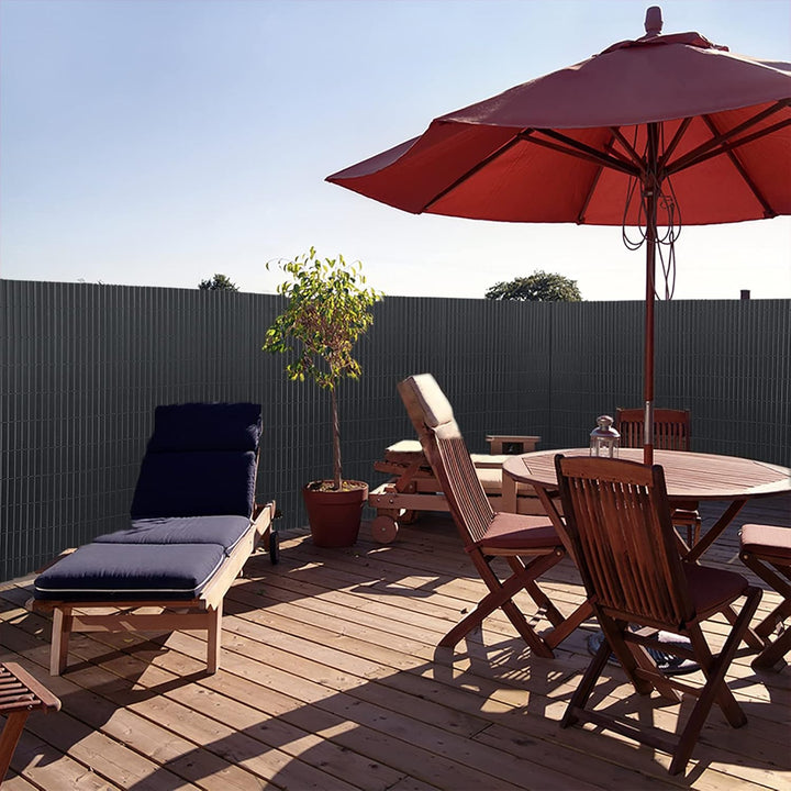 YUENFONG 160x500cm Sichtschutzmatte PVC Sichtschutzzaun Windschutz Gartensichtschutz mit Kabelbinder