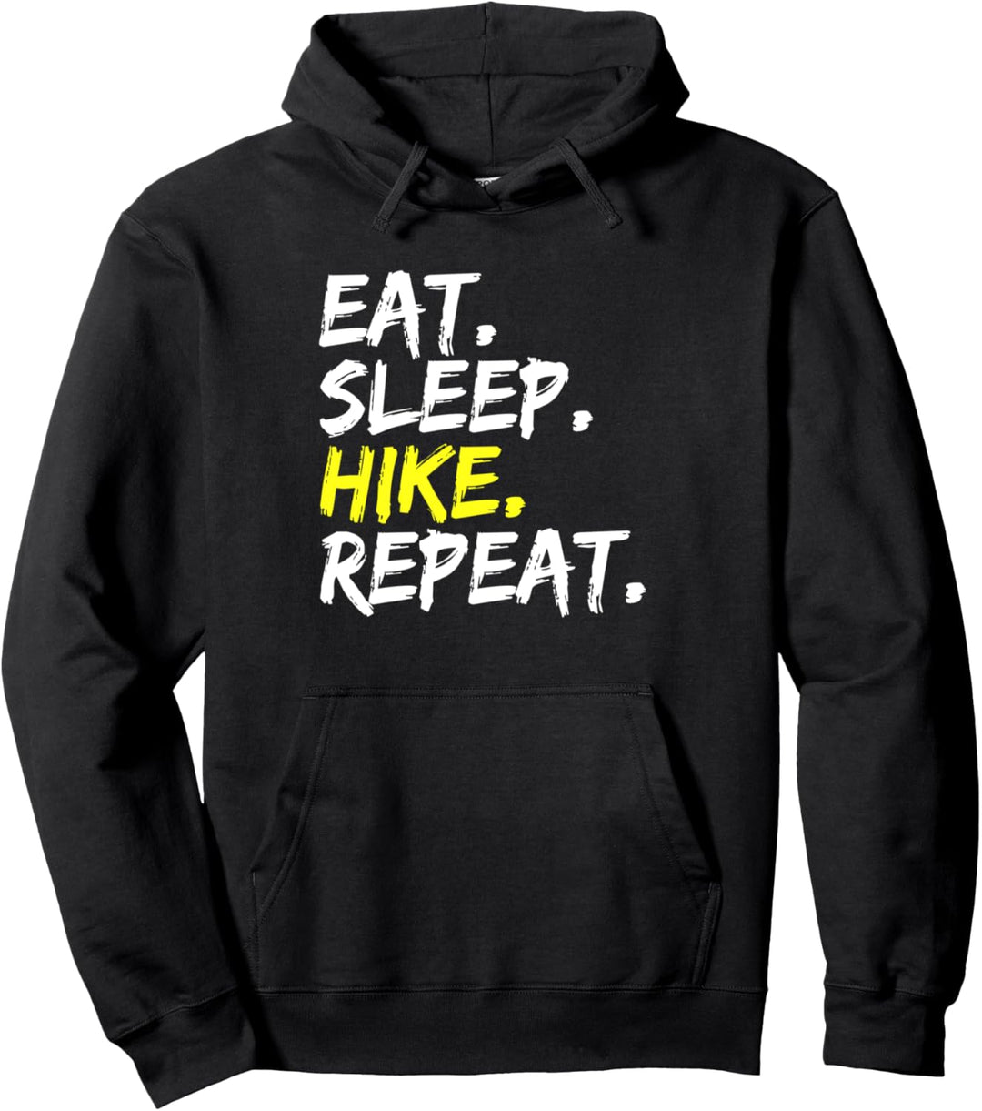 Eat Sleep Hike Repeat Wander Outfit Bergwandern Gipfelsturm Pullover Hoodie