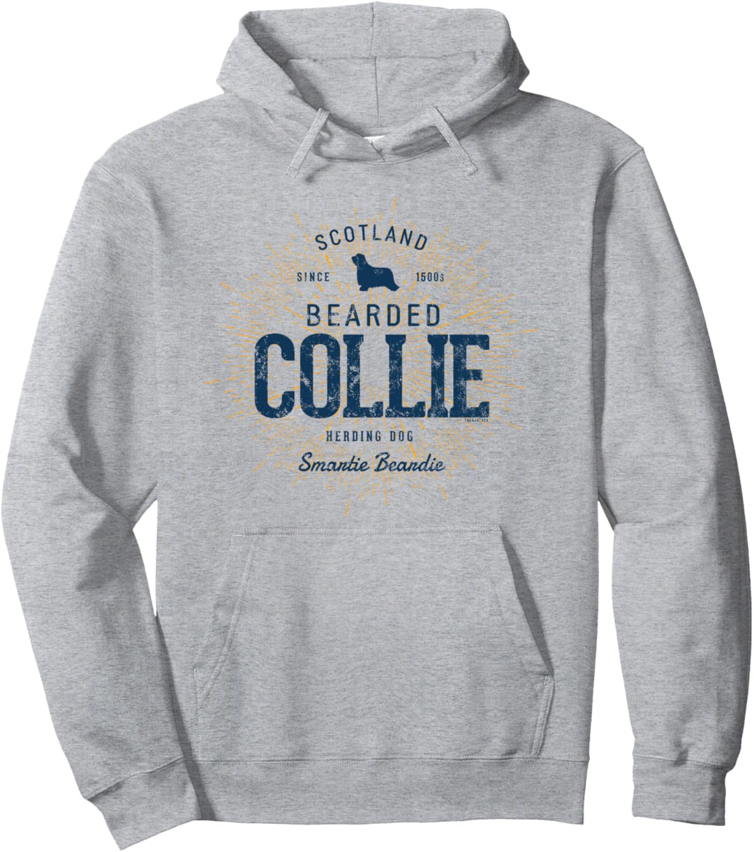 Vintage Bearded Collie Pullover Hoodie