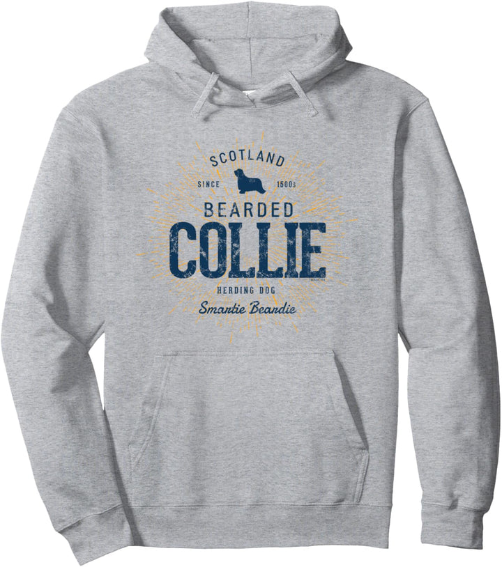 Vintage Bearded Collie Pullover Hoodie