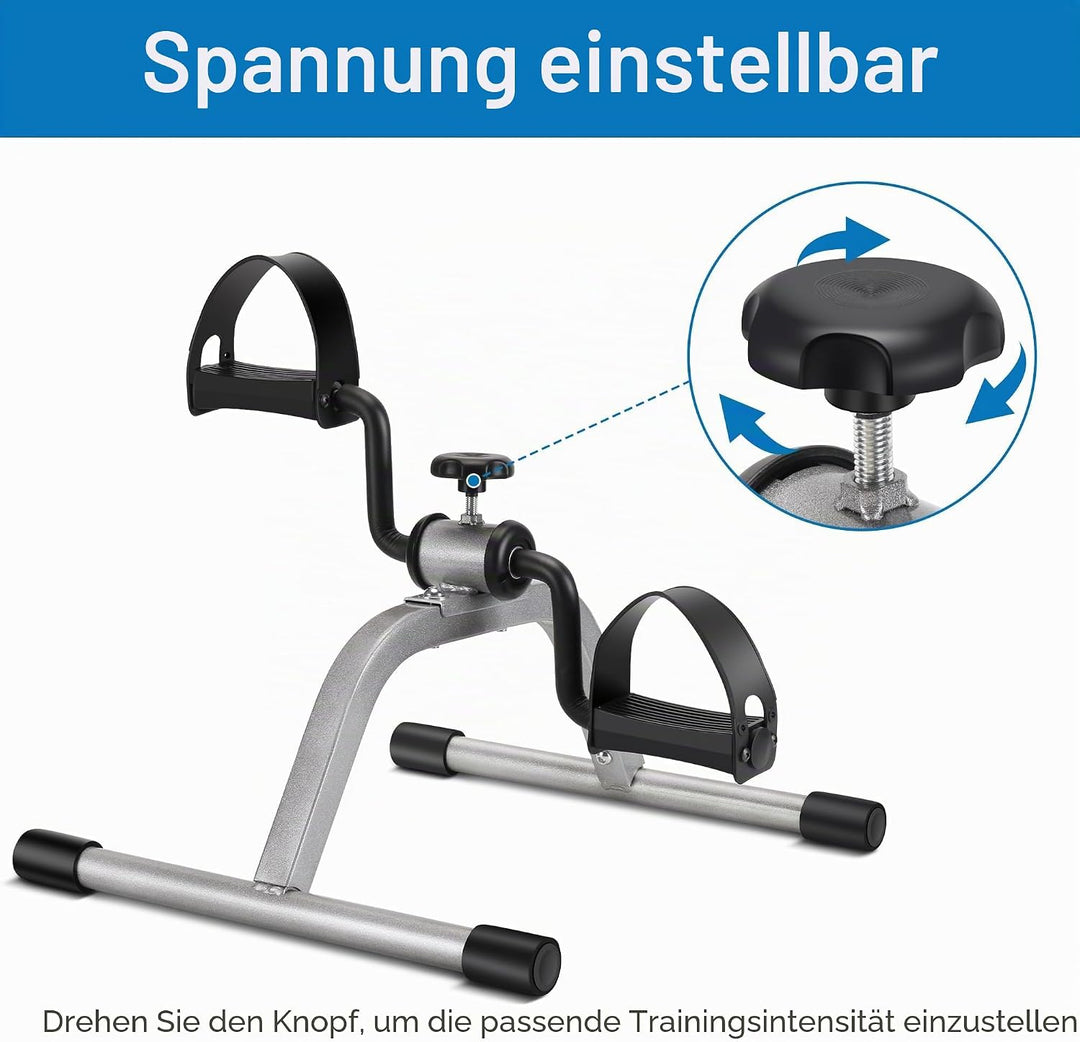 Pedal-Heimtrainer für Bein- und Armerholung, leichtes und tragbares Bodenfahrrad