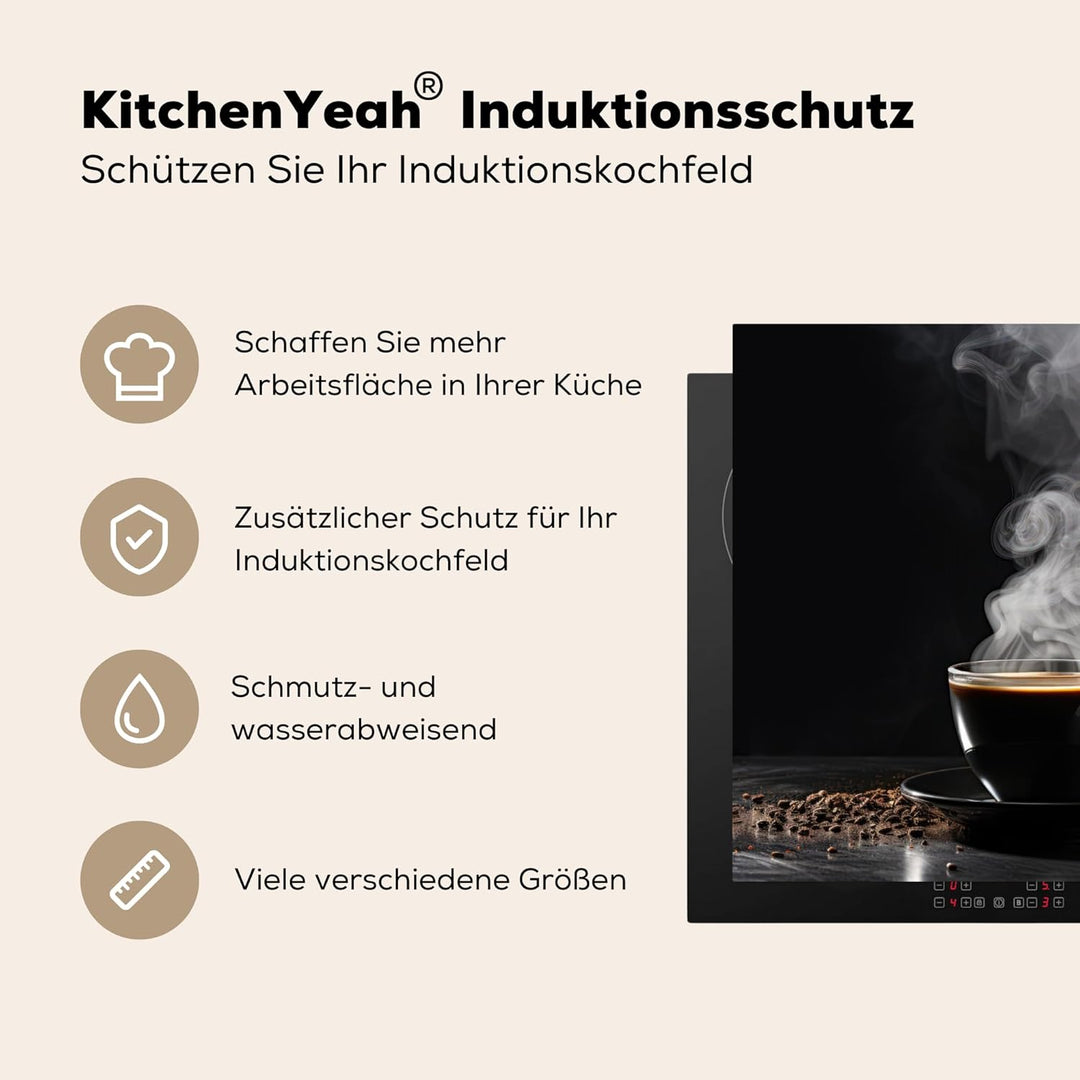 KitchenYeah© Herdabdeckplatte Einteilig Ceranfeld Abdeckplatte Küche Deko Ceranfeldabdeckung Herdabd