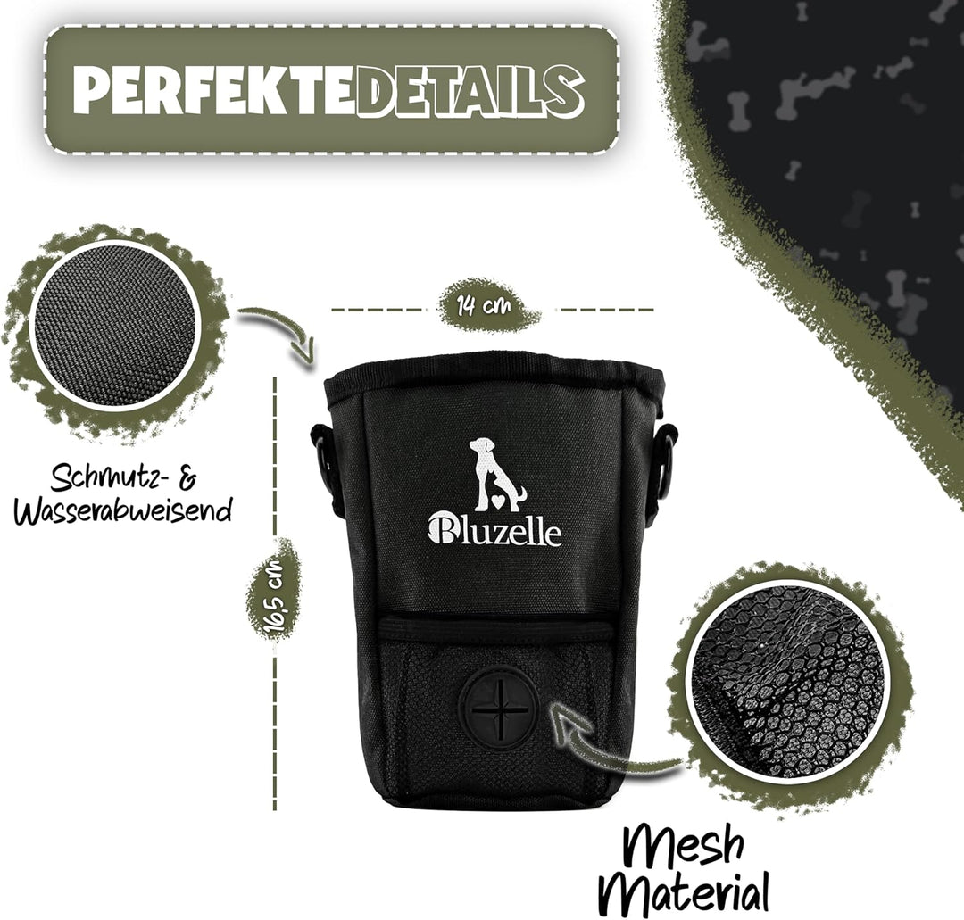 SnackKeeper Multifunktion, Leckerlibeutel Magnetverschluss, Futtertasche 650ml Trockenfutter, Snackb