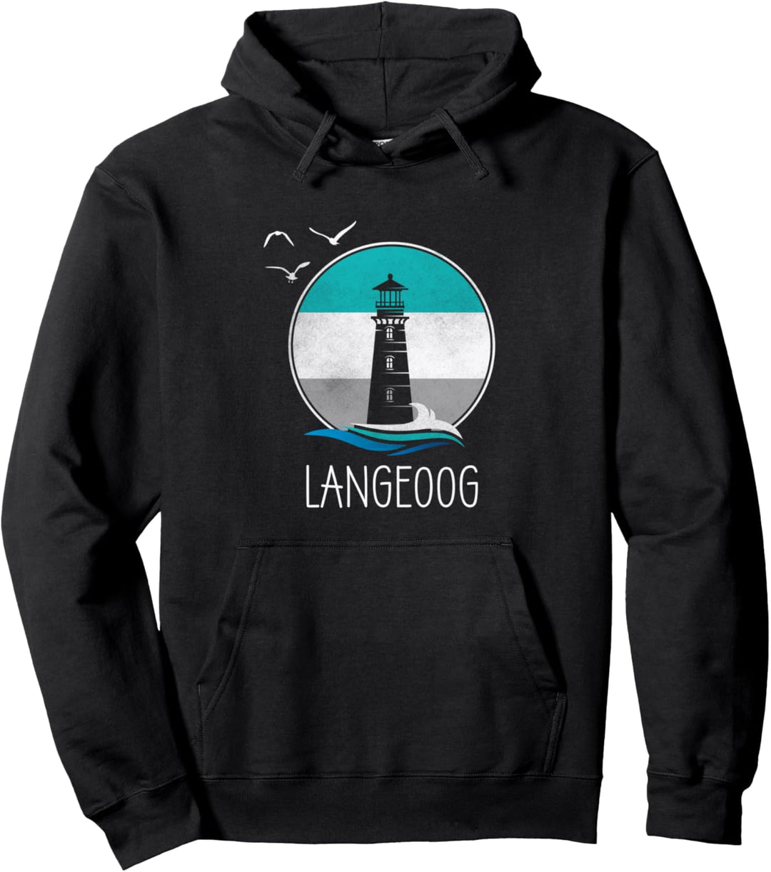 Vintage Langeoog Ostfriesische Insel Retro Nordsee Küste Pullover Hoodie