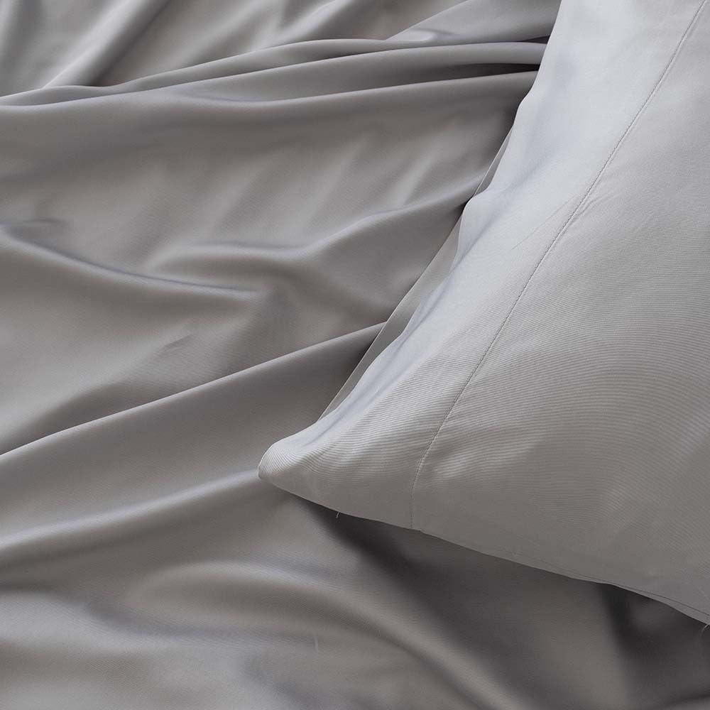 COTTON ARTean ECOFRIENDLY Bambus-Bettwäsche-Set, Grau Cama 160 X 190/200 Grau, Cama 160 X 190/200 Gr