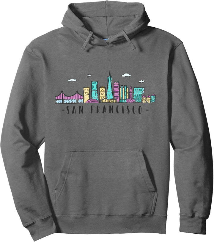 San Francisco Skyline Golden Gate Bridge USA Kalifornien Pullover Hoodie