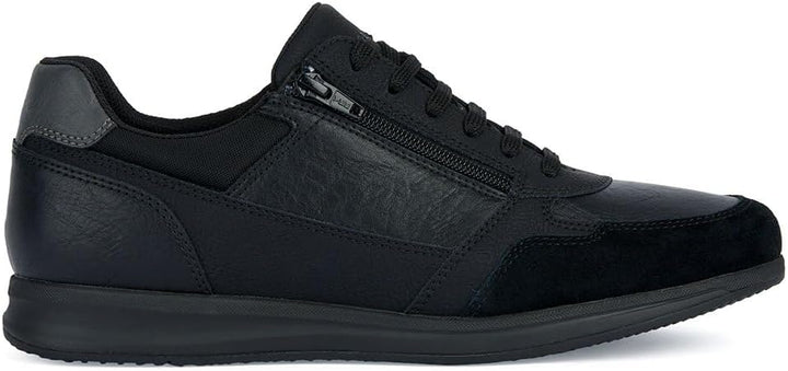 Geox Herren U Avery A Sneaker 42 EU Schwarz, 42 EU Schwarz