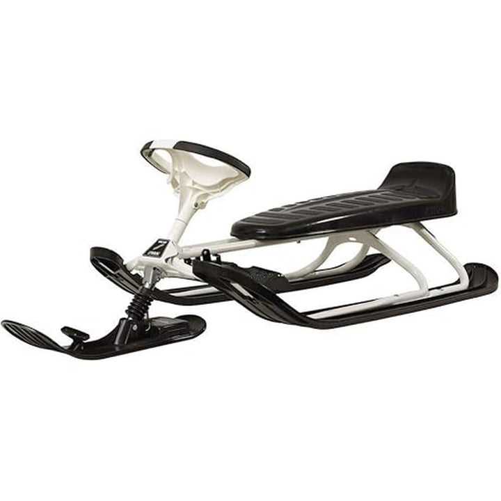 STIGA Erwachsene Schlitten Snowracer Rennrodel King Size GT Lenkschlitten Schwarz/Weiss Snow Racer K