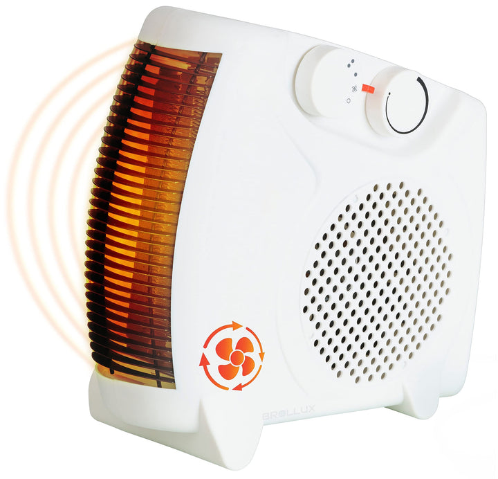 Brollux Elektroheizung 2000W FH2 weiss mobiles Heizgerät Thermoventilator Heizlüfter Elektroheizkörp