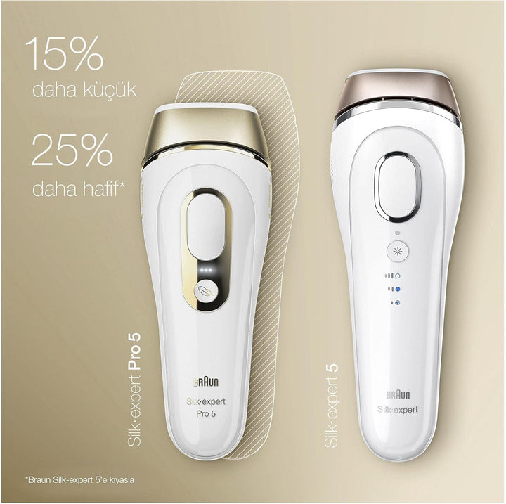 Braun Silk-expert Pro 5 IPL PL5117 Haarentferner, weiss/Gold, inkl. Etui +, Single