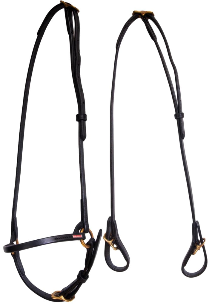 Karlslund Trense Classic Bridle, Black Brass, k307-bla