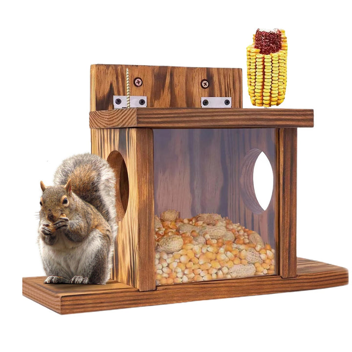Eichhörnchen Futterhaus Und Futterstation Für Draussen, Wetterfest Futterstation Aus Holz, Eichhörnc
